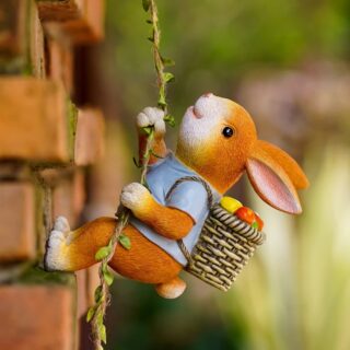 Déco de Jardin Lapin Escaladeur