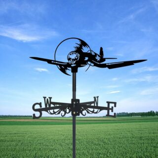 Girouette de Jardin Avion Vintage