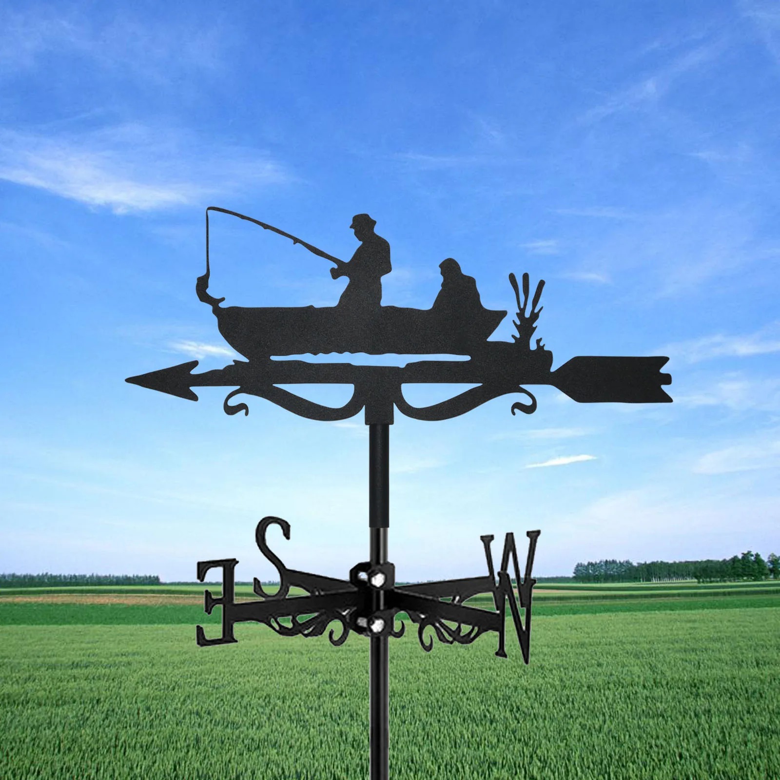 Girouette de Jardin Bateau Pêcheur Girouette de Jardin Bateau Pêcheur