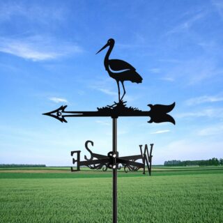 Girouette de Jardin Cigogne