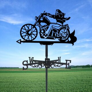 Girouette de Jardin Motard