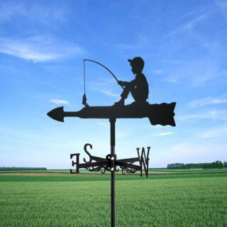 Girouette de Jardin Pêcheur