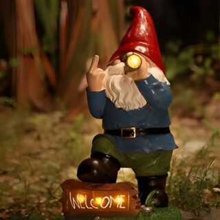 Gnome de Jardin Doigt d'Honneur