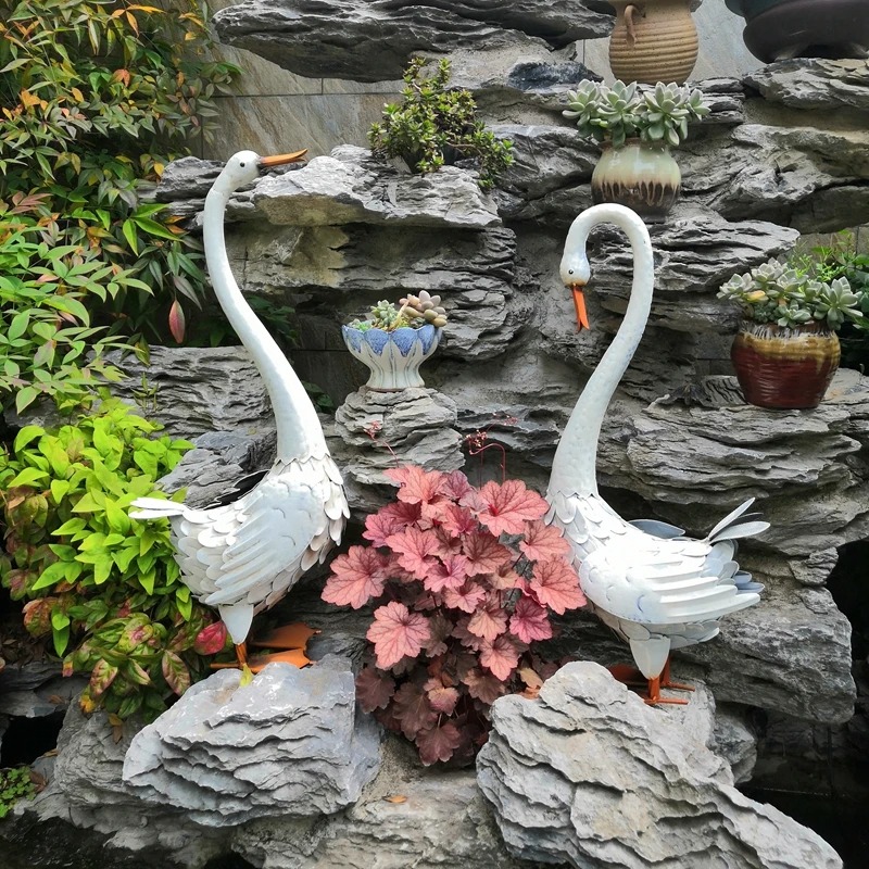 Grande Statue de Jardin Cygne