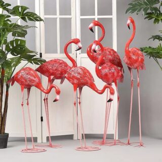 Grande Statue de Jardin Flamand Rose