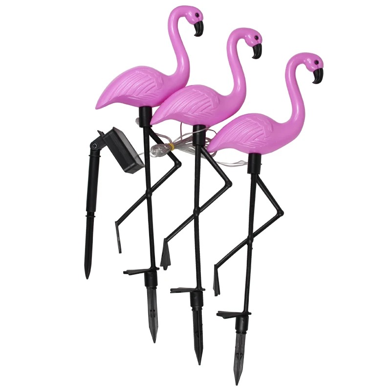 Lampe de Jardin Solaire Flamand Rose Lampe de Jardin Solaire Flamand Rose