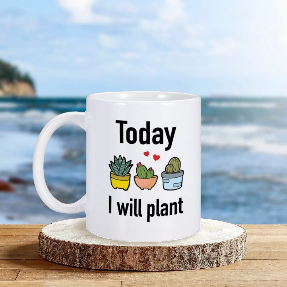 Mug Cadeau Jardinier “Today I Will Plant”