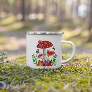 Mug en Émail Nature et Champignons