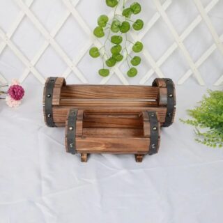 Petit Pot de Fleurs en Bois