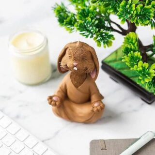 Statue Déco Lapin Zen