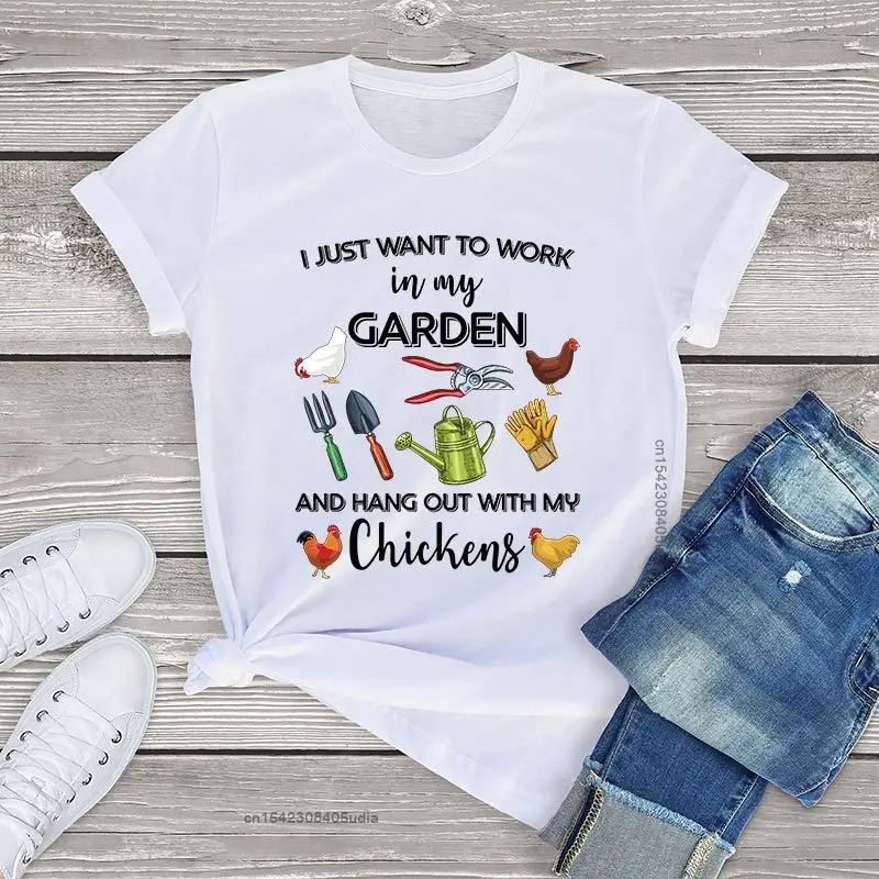 T-Shirt Jardinier "I just want to work in my garden" T-Shirt Jardinier “I just want to work in my garden”