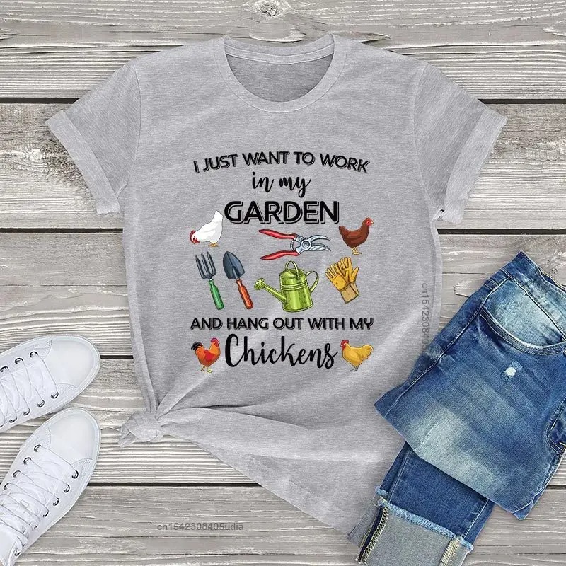 T-Shirt Jardinier "I just want to work in my garden" T-Shirt Jardinier “I just want to work in my garden”