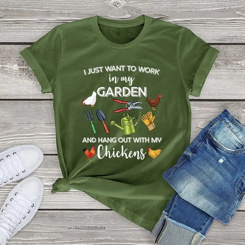 T-Shirt Jardinier “I just want to work in my garden”