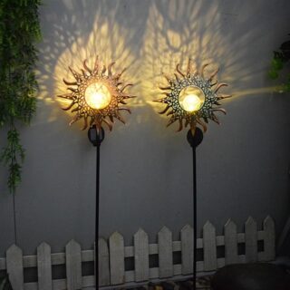 Lampe Solaire de Jardin en Métal