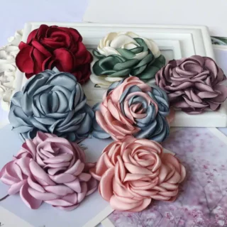 5 pièces de têtes de roses artificielle XXL