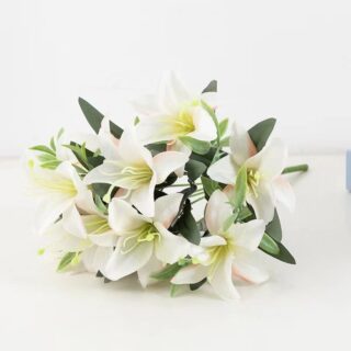 Bouquet de lys artificiel à 10 têtes