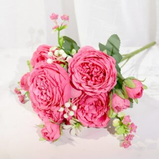 Bouquet de pivoines artificielles