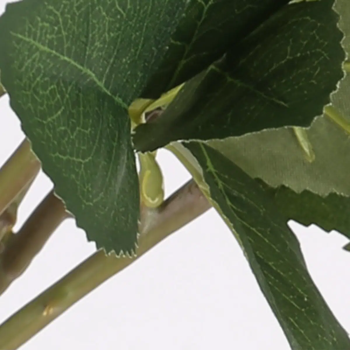 Branche de roses artificielles semi-ouvertes jaune