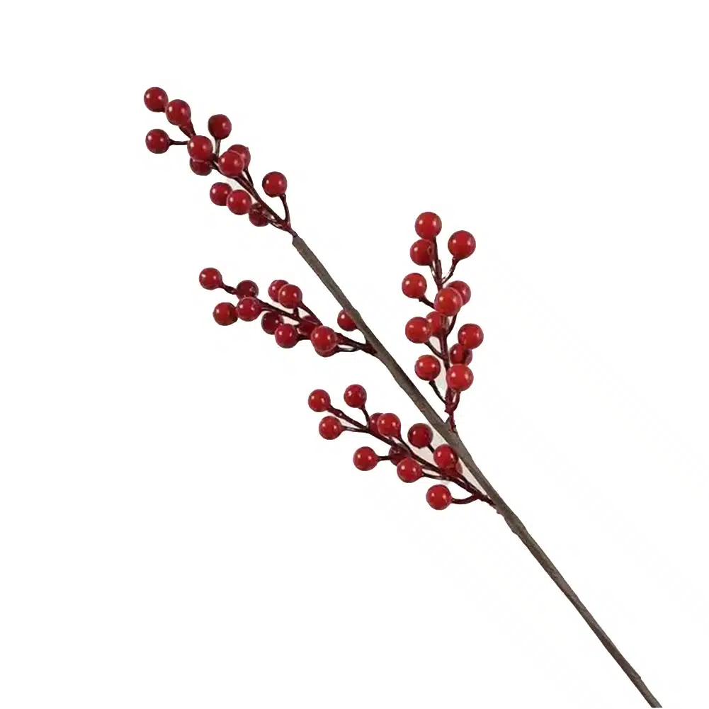 Branches de baies rouges artificielles