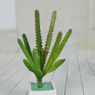 Cactus artificiel petite taille sans pot
