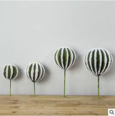 Cactus boule artificiel petite taille