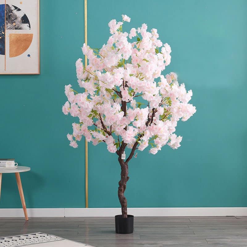 Cerisier artificiel en pot à tronc réaliste et noueux Cerisier artificiel en pot à tronc réaliste et noueux