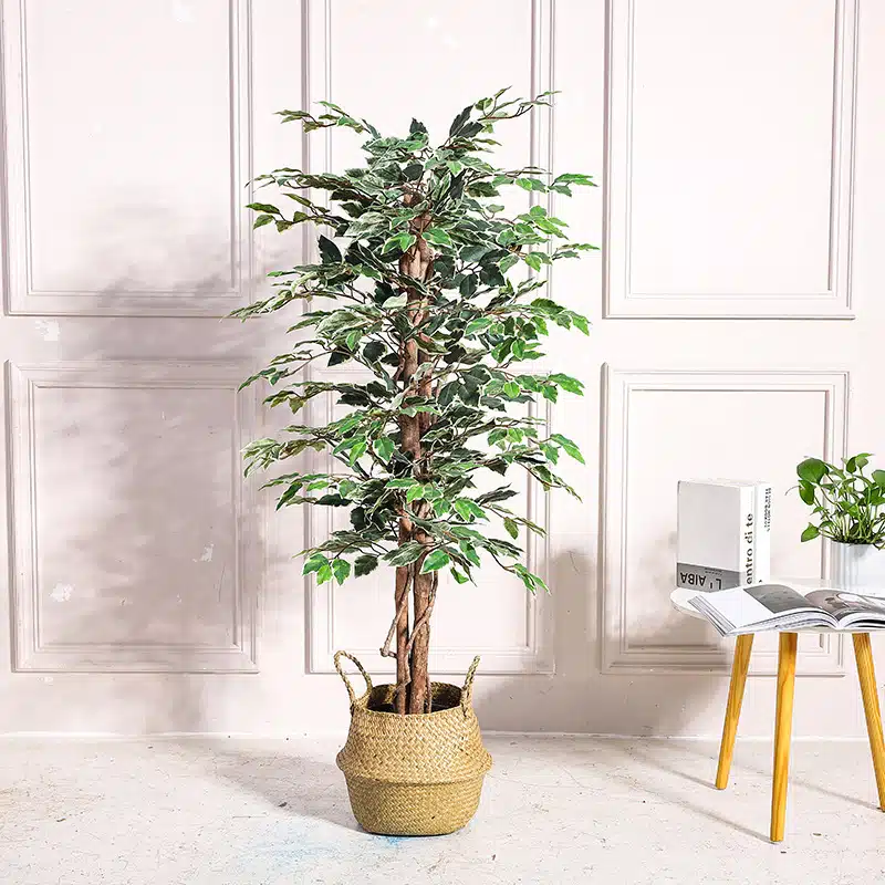 Ficus artificiel plastique grande plante avec pot