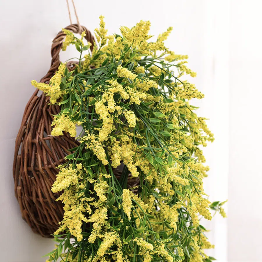 Fleur artificielle tombante mimosa 2 branches