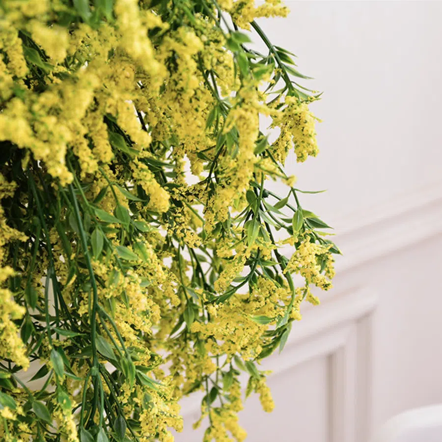 Fleur artificielle tombante mimosa 2 branches