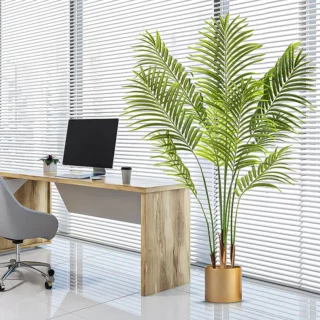 Grand palmier tropical artificiel en pot