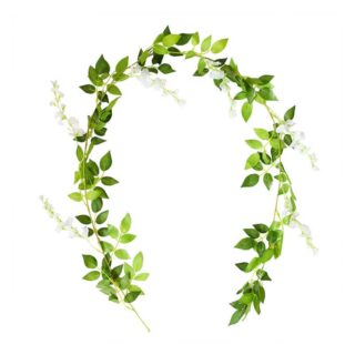 Guirlande de glycine artificielle avec feuillage