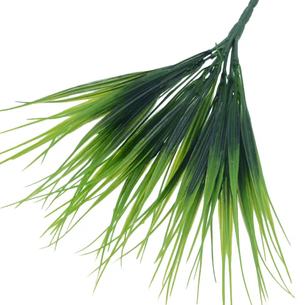 Imitation de feuilles de palmiers vertes artificielles en plastique Imitation de feuilles de palmiers vertes artificielles en plastique