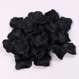 Pétales de rose artificielles noirs