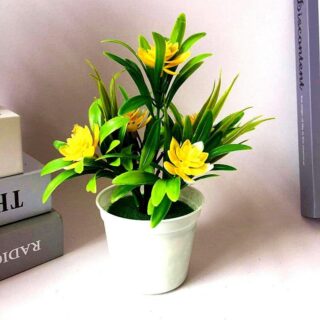 Plante artificielle en pot ornement de bureau