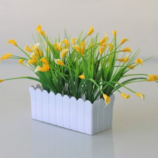 Plante de artificielle de couleur en pot pour la décoration extérieur
