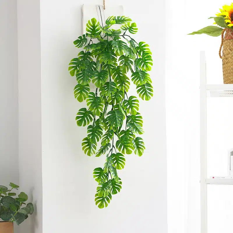 Plante suspendue artificielle pour décoration murale de balcon