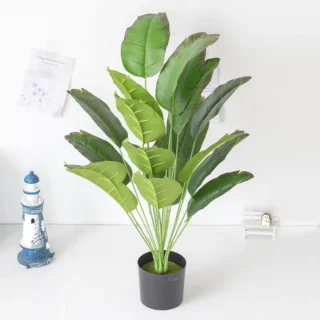 Plantes de bureau feuilles de bananier artificielles