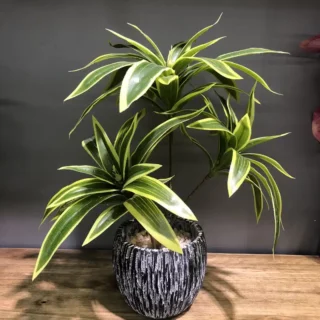 Tiges de plante artificielle d’intérieur en plastique vert