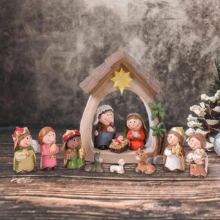 Figurines Nativité de Noël avec Lumière
