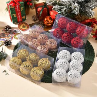 Pack 6 Boules de Noël Flocon de Neige